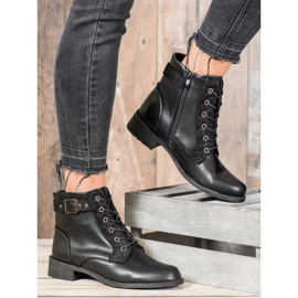 Small Swan Klassische Schnürstiefel schwarz 2