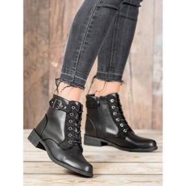 Small Swan Klassische Schnürstiefel schwarz 1