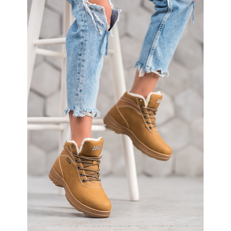 SHELOVET Trapper mit Schaffell braun 1