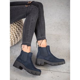 SHELOVET Chelsea-Boots auf der Plattform blau 2