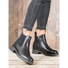 SHELOVET Schwarze Chelsea-Stiefel 1