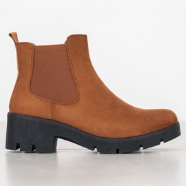 SHELOVET Chelsea-Boots auf der Plattform braun 1