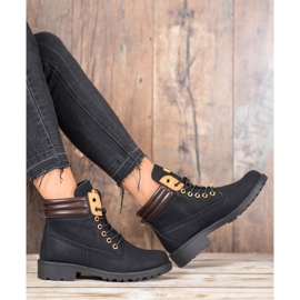 SHELOVET Stilvolle Trapper schwarz 2