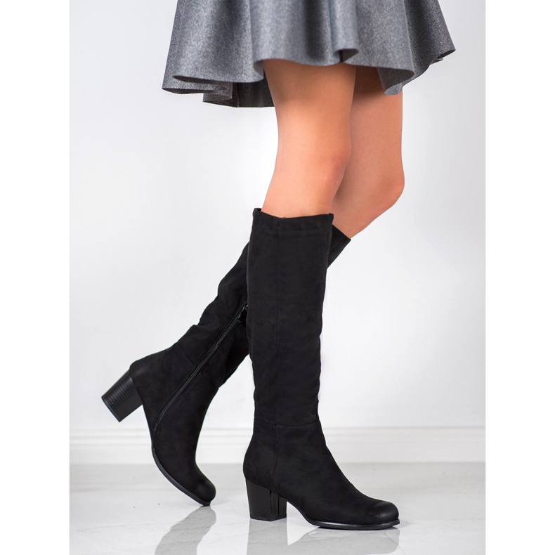 Klassische Stiefel auf dem VINCEZA-Absatz schwarz 1