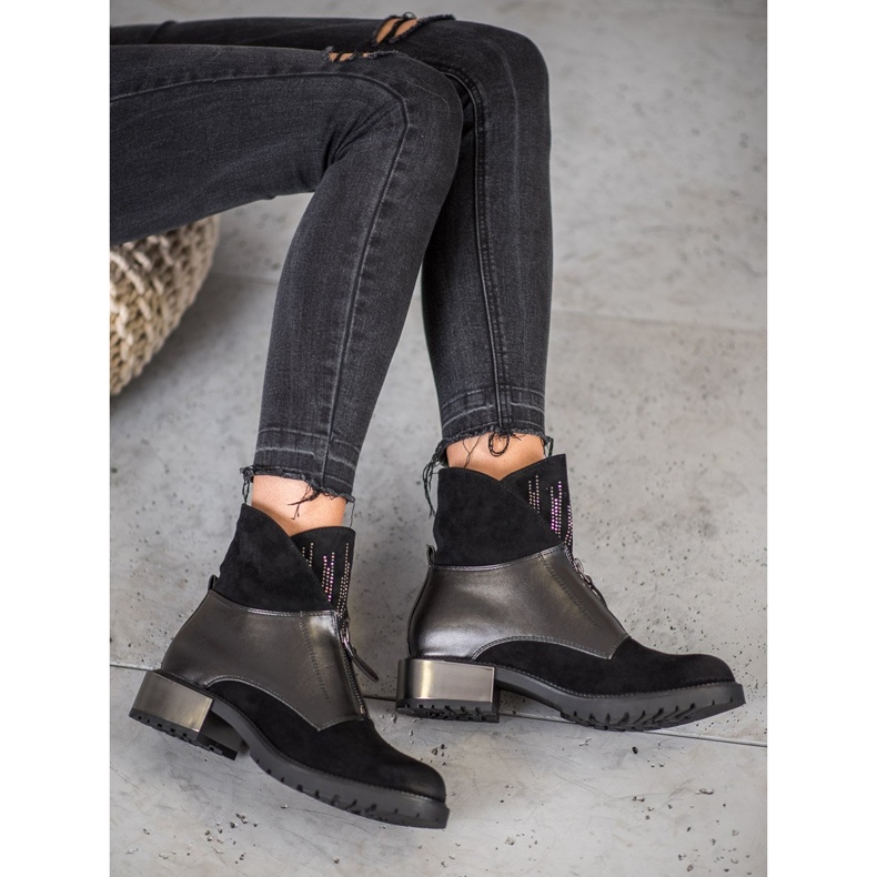 Goodin Warme Modestiefel schwarz grau 2