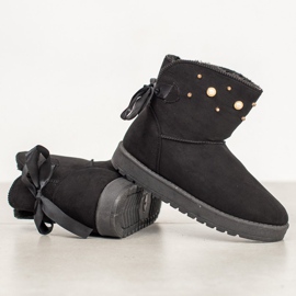 SHELOVET Mukluki mit Perlen schwarz 1