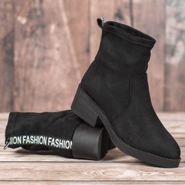 SHELOVET Modische Slip-On-Stiefel schwarz 1