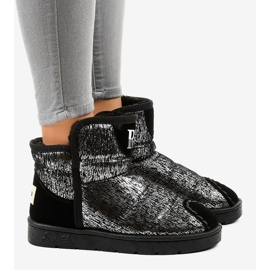 Silberne Eskimostiefel mit Emu FC232-19 grau 2