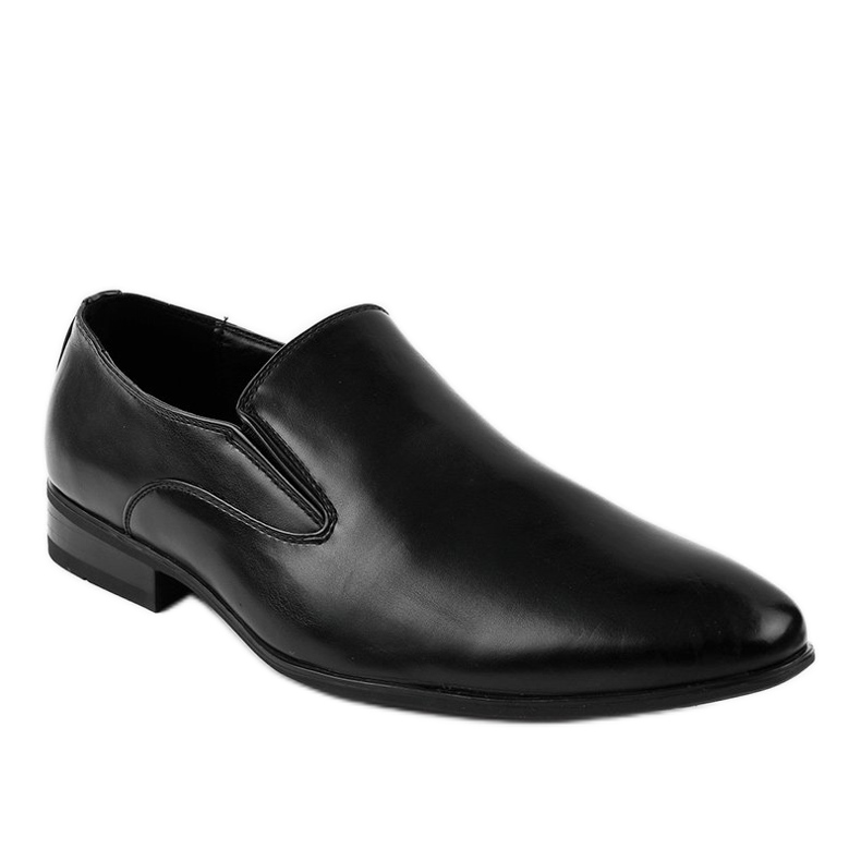 Schwarze elegante Halbschuhe 6-317 Loafer 1