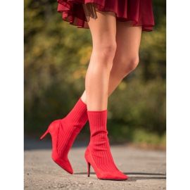 SHELOVET Slip-on-Stiefel auf hohem Absatz rot 1