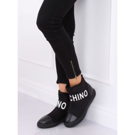 Schwarze Neoprenstiefel XY-38 Schwarz 1