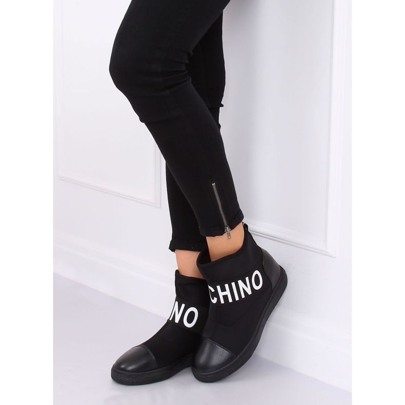 Schwarze Neoprenstiefel XY-38 Schwarz 1