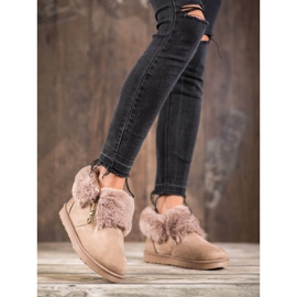 Kylie Niedriger Mukluki mit Pelz braun 2