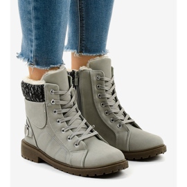 Graue isolierte Wanderschuhe NR02-4 1