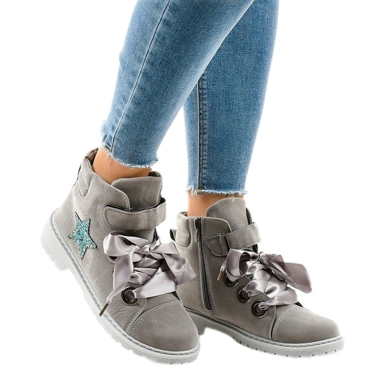 Graue Wanderschuhe mit Stern TL51-3 2