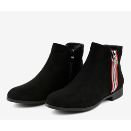 Flache Damenstiefelette in Schwarz 88-269 2