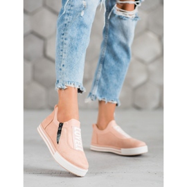 SHELOVET Modische Slip-On-Sneakers rosa 2