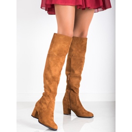 Clowse Hohe Wildlederstiefel braun 2