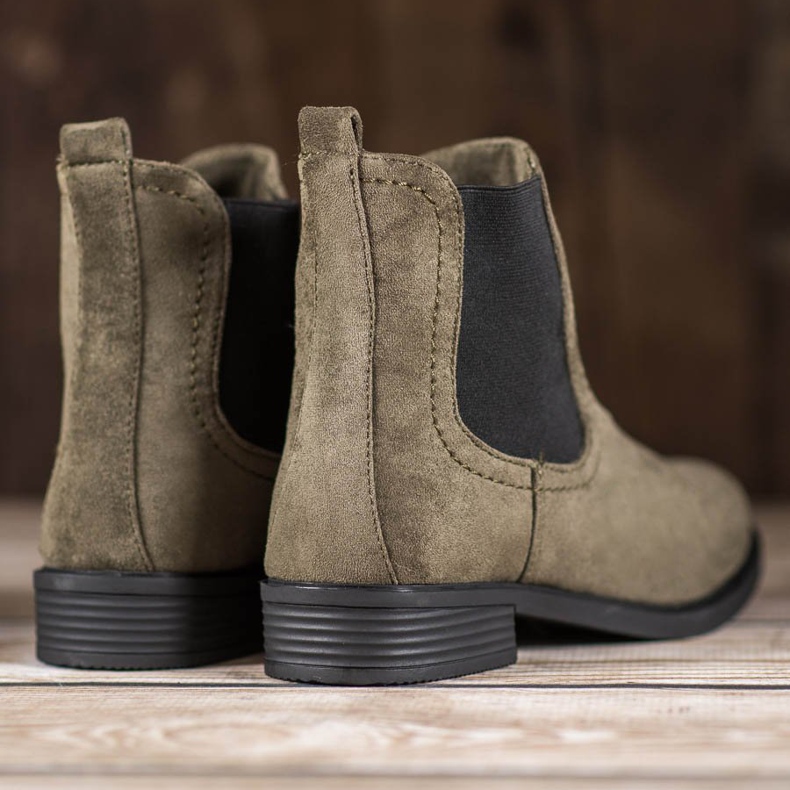 Ideal Shoes Lässige Chelsea-Boots grün 1