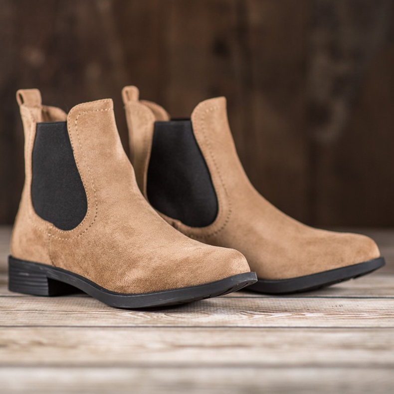 Ideal Shoes Lässige Chelsea-Boots braun 1