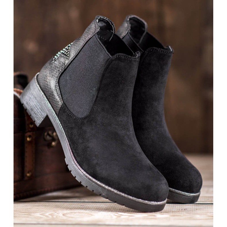 SHELOVET Chelsea-Boots mit Stern schwarz 1