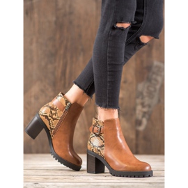 Seastar Plateaustiefel mit Schlangenprint braun mehrfarbig 2