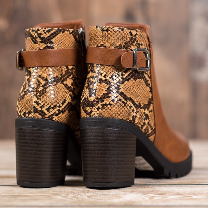 Seastar Plateaustiefel mit Schlangenprint braun mehrfarbig 1