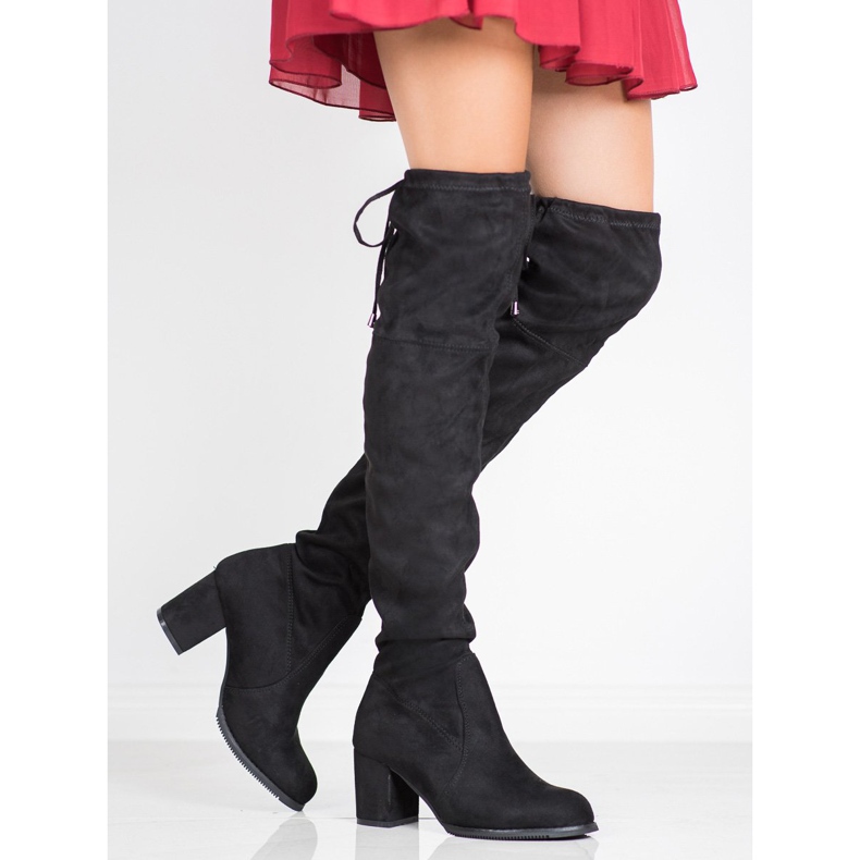 J. Star Slip-on-Stiefel an einem Pfosten schwarz 1