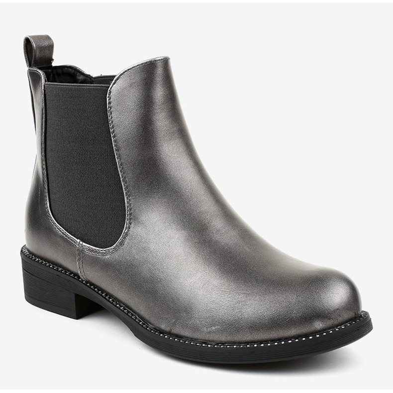 Flache Stiefeletten in Grau 7513-PA 1