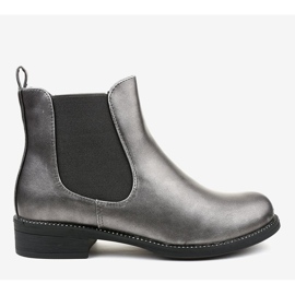 Flache Stiefeletten in Grau 7513-PA 2