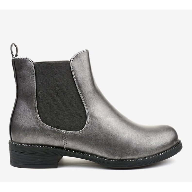 Flache Stiefeletten in Grau 7513-PA 2