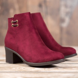 Clowse Burgunder Booties auf der Post rot 2