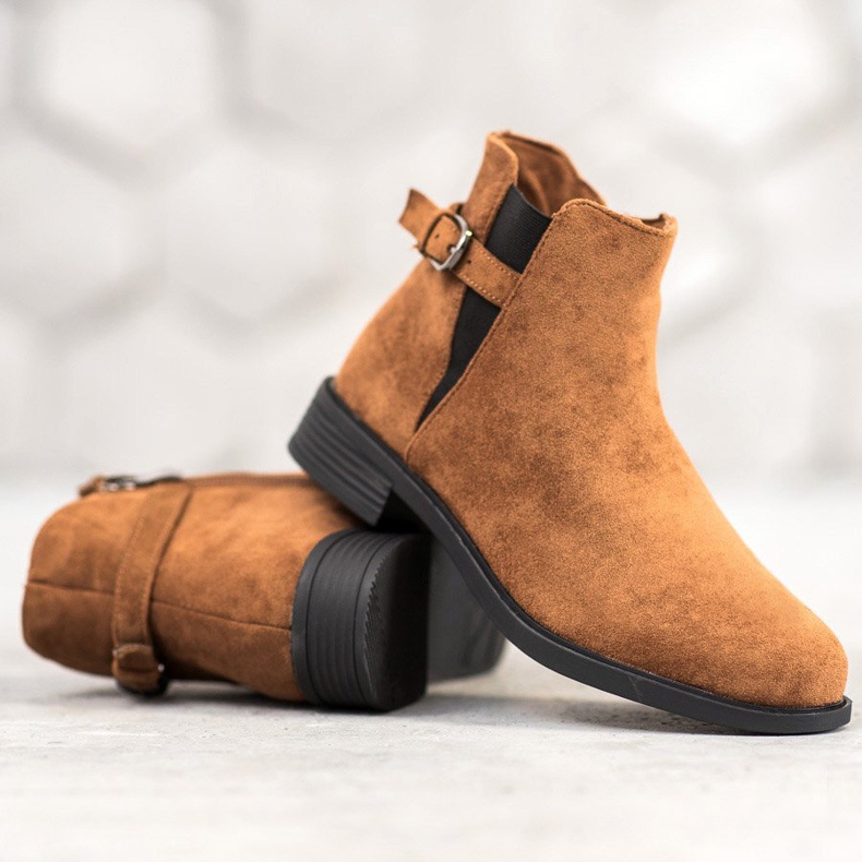 Ideal Shoes Wildleder Stiefeletten braun 1