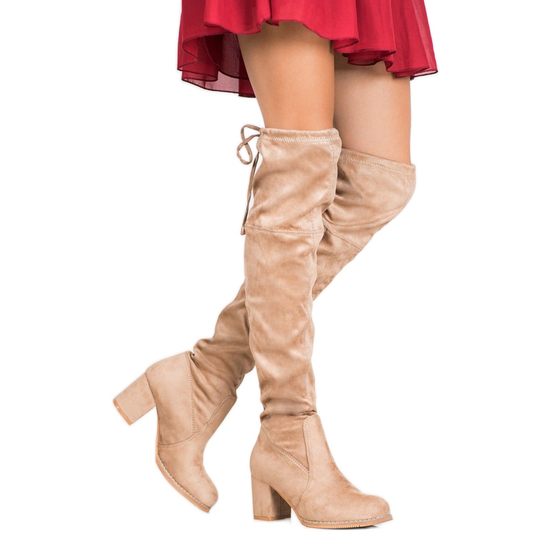 J. Star Slip-on-Stiefel an einem Pfosten braun 1