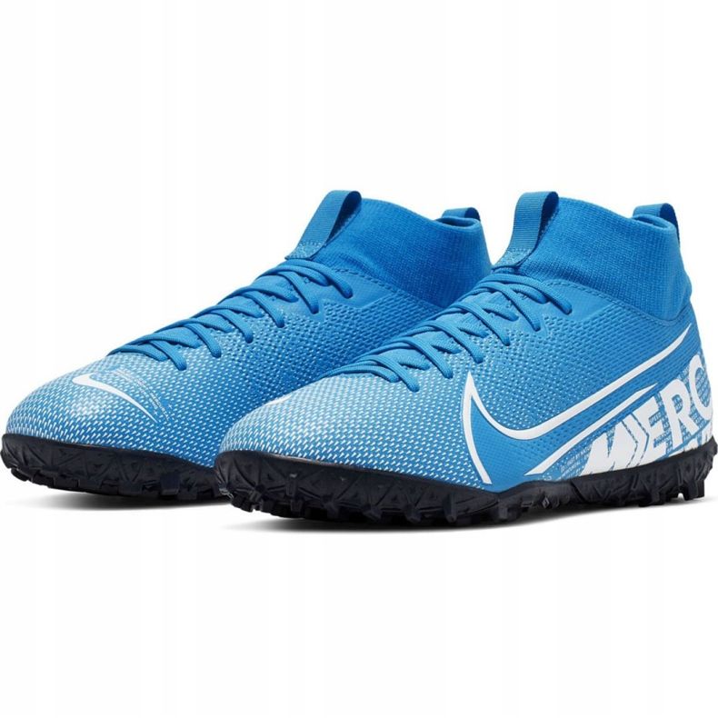 Nike Mercurial Superfly 7 Academy Tf Jr AT8143 414 Fußballschuhe mehrfarbig blau 2
