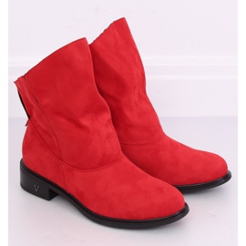 Stiefel mit faltigem Obermaterial rot 6672 Red 1