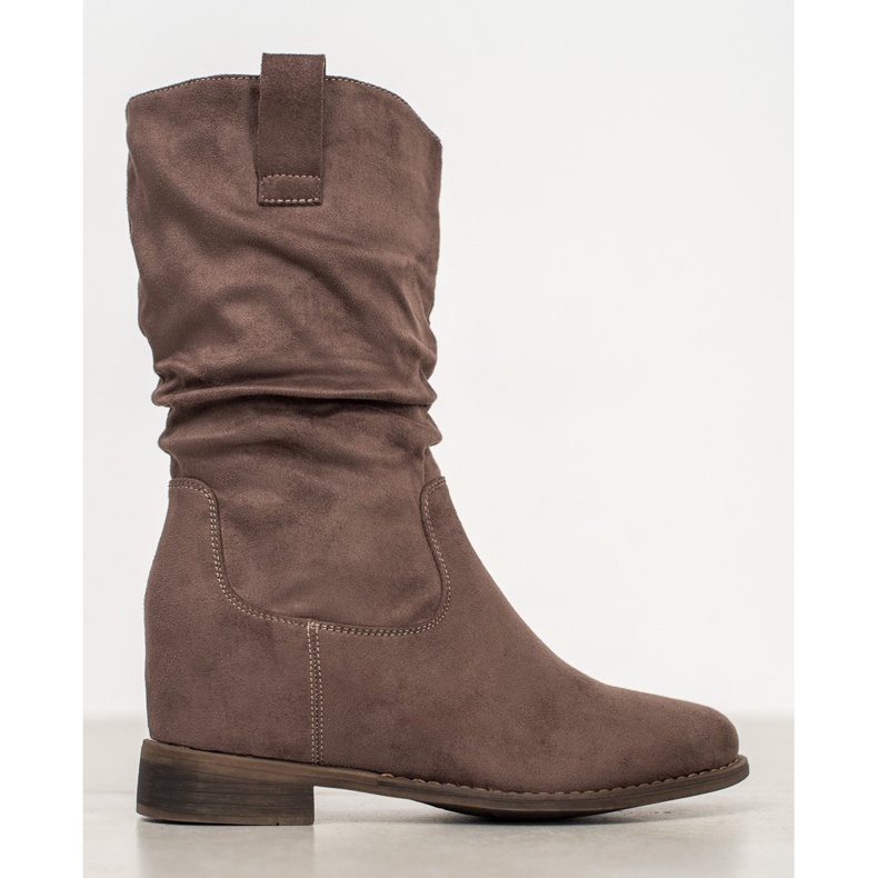 Super Mode Klassische Cowboystiefel khaki grün 1