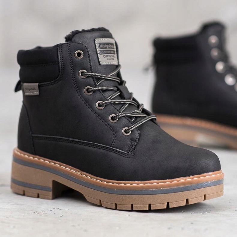 Arrigo Bello Warme Wanderschuhe schwarz 1