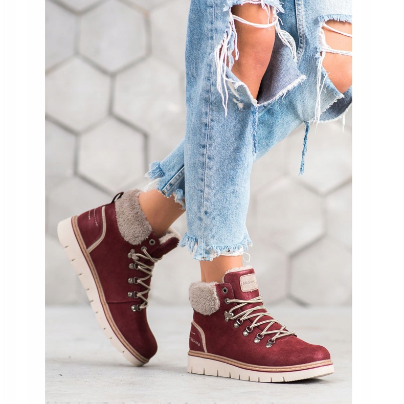 McKey Wildleder-Trapper rot 2