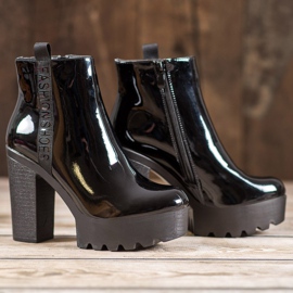 Seastar Lackierte Modestiefel schwarz 2