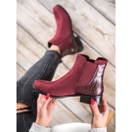 Erynn Maroon Jodhpur-Stiefel Schlangenmuster rot 2