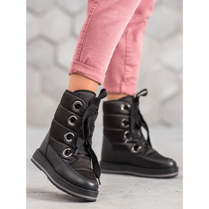 Muto Schneeschuhe auf der Plattform schwarz 1