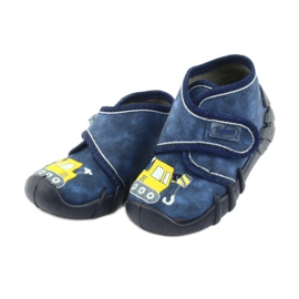 Befado Kinderschuhe 525P012 marineblau gelb 3