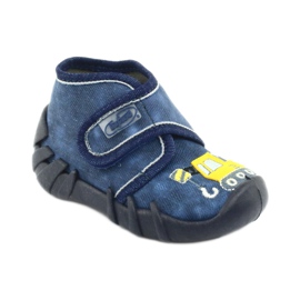 Befado Kinderschuhe 525P012 navy blau gelb 1