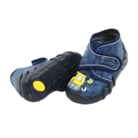 Befado Kinderschuhe 525P012 marineblau gelb 4