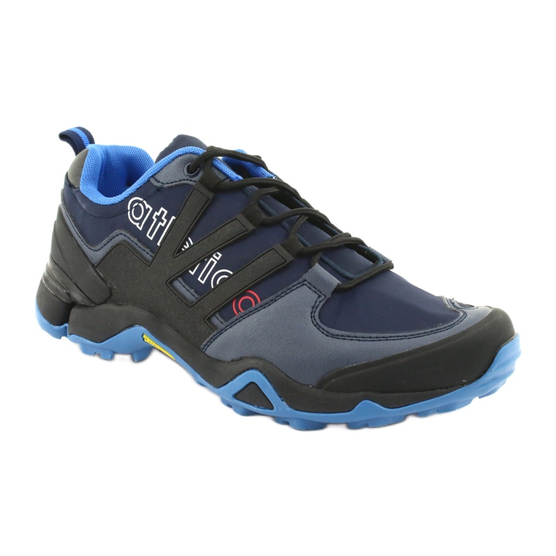 Schwarze Atletico 8003 Turnschuhe marineblau 1