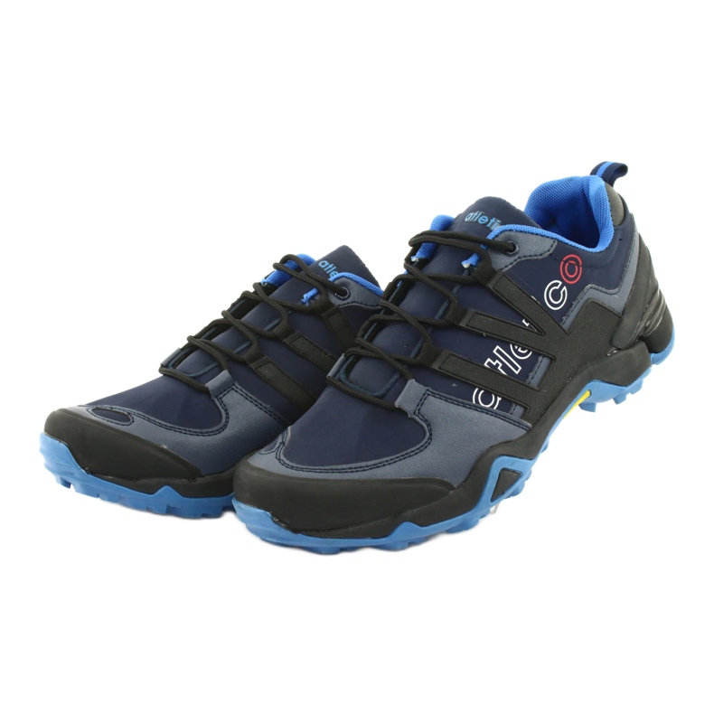 Schwarze Atletico 8003 Turnschuhe marineblau 3
