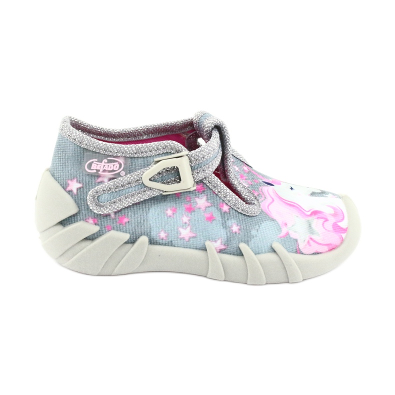 Befado Kinderschuhe 110P363 rosa grau 1