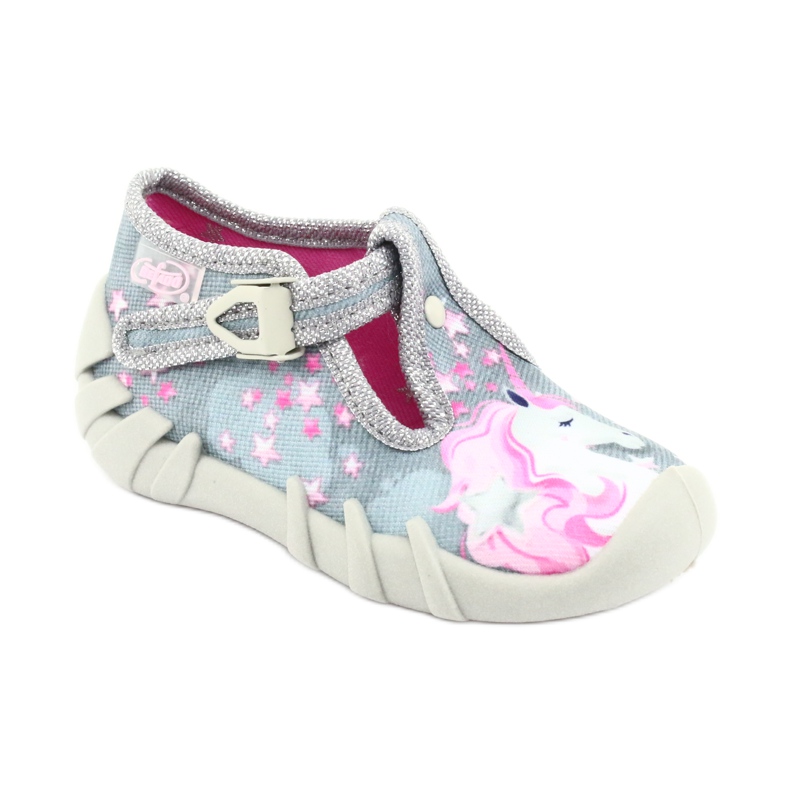 Befado Kinderschuhe 110P363 rosa grau 2