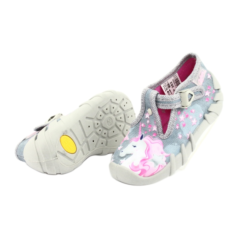 Befado Kinderschuhe 110P363 rosa grau 5